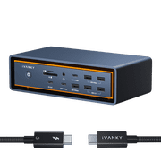 iVANKY FusionDock Max 2 23-In-1 Thunderbolt 5 Docking Station 120Gbps 6K@60Hz Triple Display thunderbolt dock, 2.5GbE For MacBook with Cable 3.3