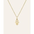thumbnail image 1 of FusionJevel 925 Sterling Silver Hamsa Necklace in Sterling Silver, 18 K Gold Plated Hand of Fatima Jewelry, Evil Eye Pendant, Hamsa Hand Necklace, Protection Talisman Charm, Gift for Mom, 1 of 2