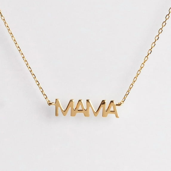 FusionJevel 925 Sterling Silver Mom Jewelry, Mom 18K Gold Plated Necklace, Mom Gift necklace, Mama necklace, Gift for Mom, Gift for Mother, Silver Mom Necklace, Personalized gift