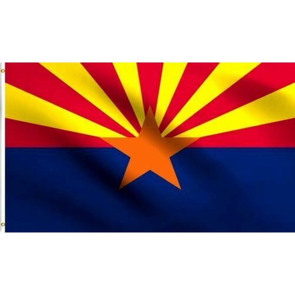 FusionTech 3 x 5 Woven Poly Nylon Arizona State Flag and Banner, Multicolor, Fade Resistant