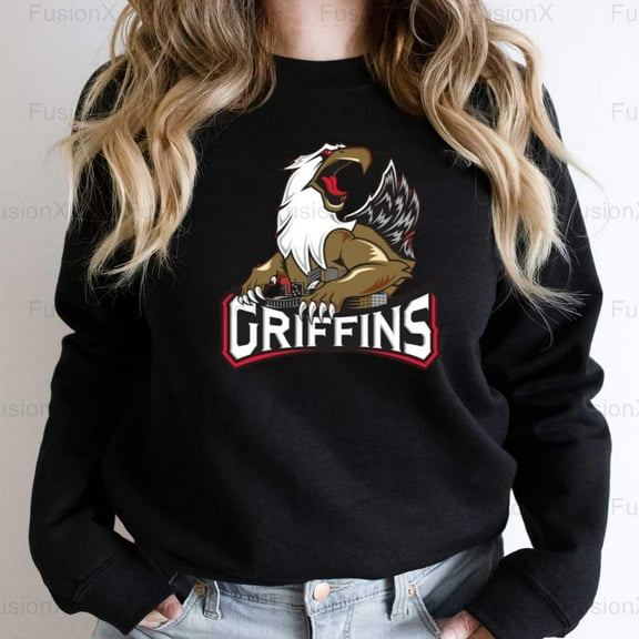 FusionX73 Sport Griffins Hockey Team Fan Apparel, AHL Supporter Graphic Design Game Day SweatShirt, for Unisex, up to size 5XL.