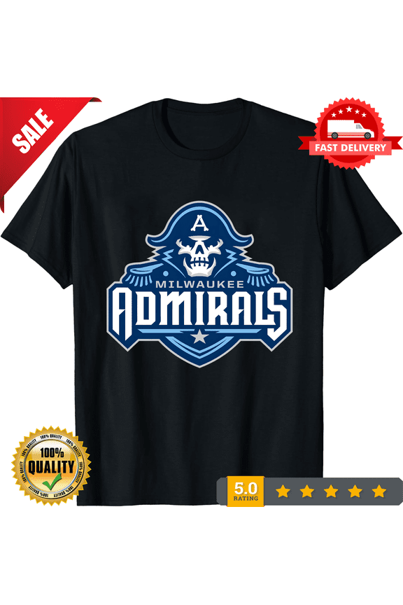 FusionX73 The Admirals Hockey Team Fan Apparel, Milwaukee AHL Supporter Graphic Design SweatShirt, for Unisex, up to size 5XL