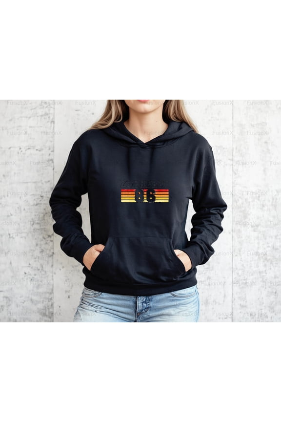 Retro Vintage Hockey Style Graphic Design, Old School Rink Look Fan Apparel Wear Hoodie, for Unisex, up to size 5XL.
