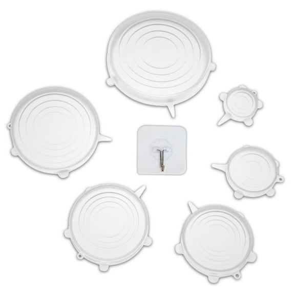 Fusionova Silicone Lids for Bowls, Resusable, Freezer-Safe 6 Count variety pack