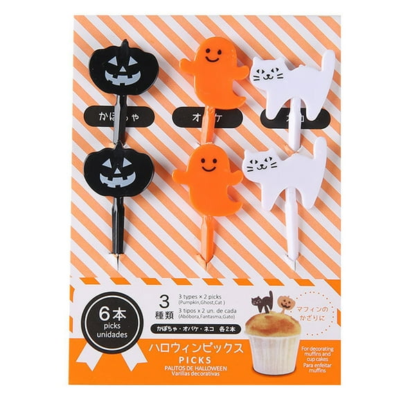 Fusipu 1 Set Mini Fruit Fork Cartoon Reusable Snack Cake Dessert Food Fruit Pick Toothpick Bento Lunches Party Decor