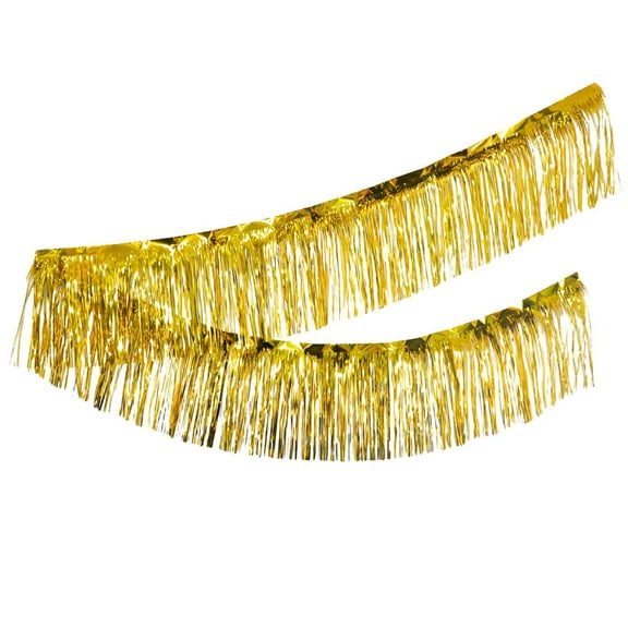 Fusipu 300x30cm Shining Reusable Eye-catching Rain Curtain Party Table Skirt Glitter Fringe Garland Holiday Supplies