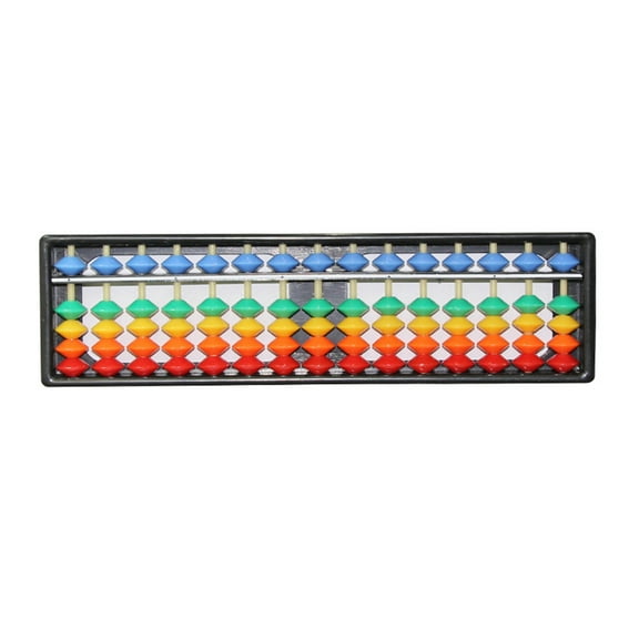 Fusipu Abacus 15-Row Five Beads Beginner-friendly Parent-child Interactive Sturdy Education Colorful Abacus Toy for Children