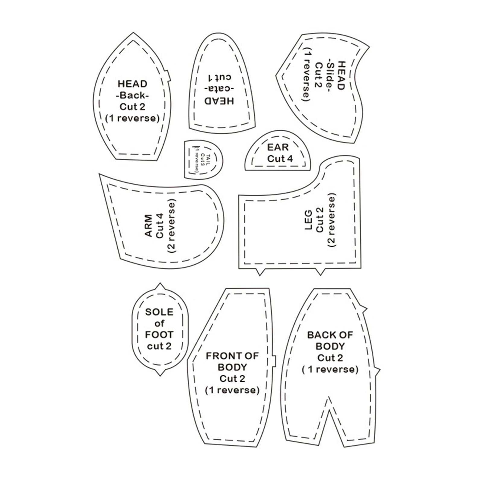 10pcs Memory Bear Template Ruler Set,sewing Quilting Templates, Acrylic  Quilting Rulers And Templat