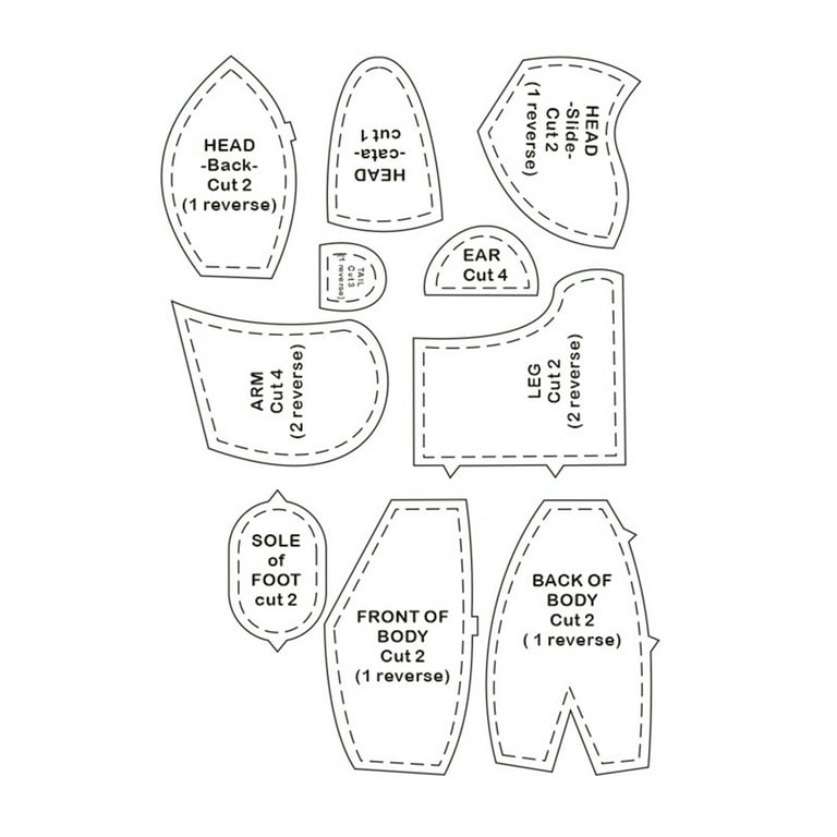 Memory Bear Template for Sewing Pattern, Memory Bear Template Ruler for  Cutting