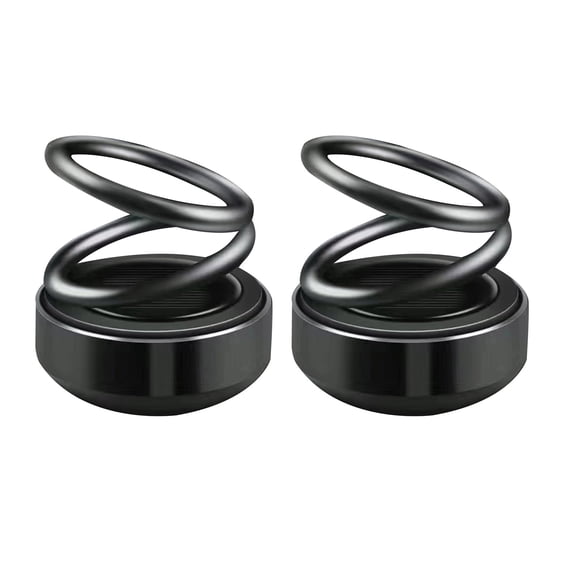 Fusipu Car Air Freshener Solar Powered Double Rings Fragrance Deodorant Auto Aromatherapy Diffuser Interior Accessories