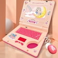 thumbnail image 1 of Fusipu Children Simulated Laptop Kids Laptop Toy Fun Educational Children Computer Toy with Mouse Learning Spelling Logic Words Music Playing Early Education, 1 of 7