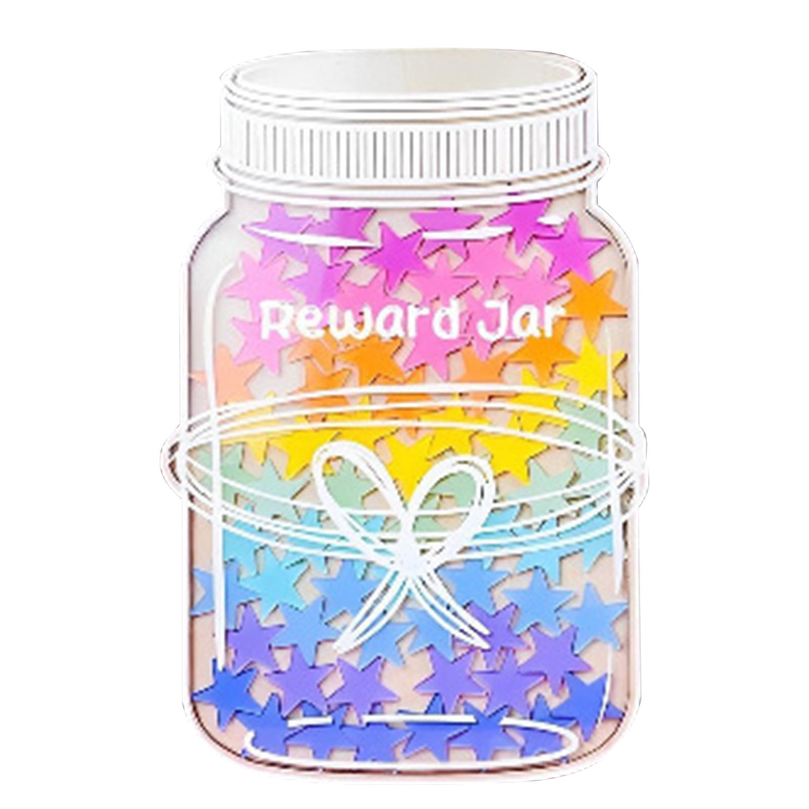 Personalized Magnetic Reward Jar For Kids & Classroom - Star Jar Behavior System With Pastel Tokens 2 thumbnail image