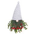 thumbnail image 1 of Fusipu Christmas Faceless Gnome Wreath Faux Green Plants Red Berries Indoor Outdoor Wall Hanging Artificial Garland Decoration, 1 of 8