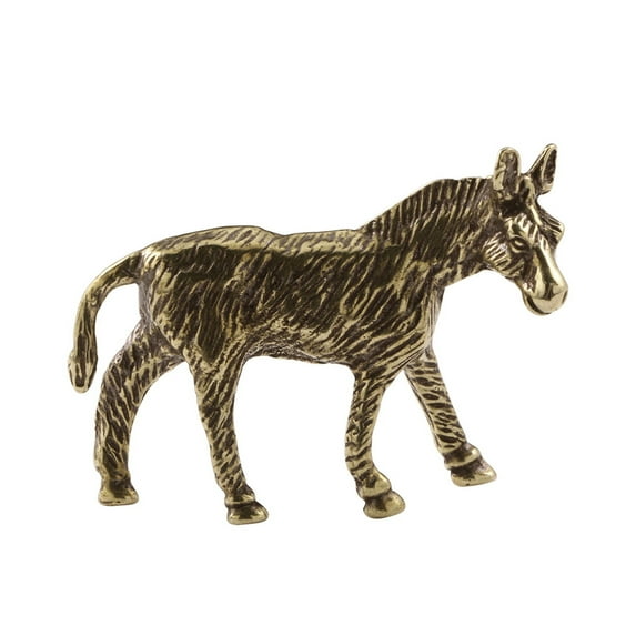 Fusipu Donkey Statue Adorable Donkey Miniature Figurine Realistic Looking Small Animal Statue for Desktop Decoration Home Accessories Small Ornament