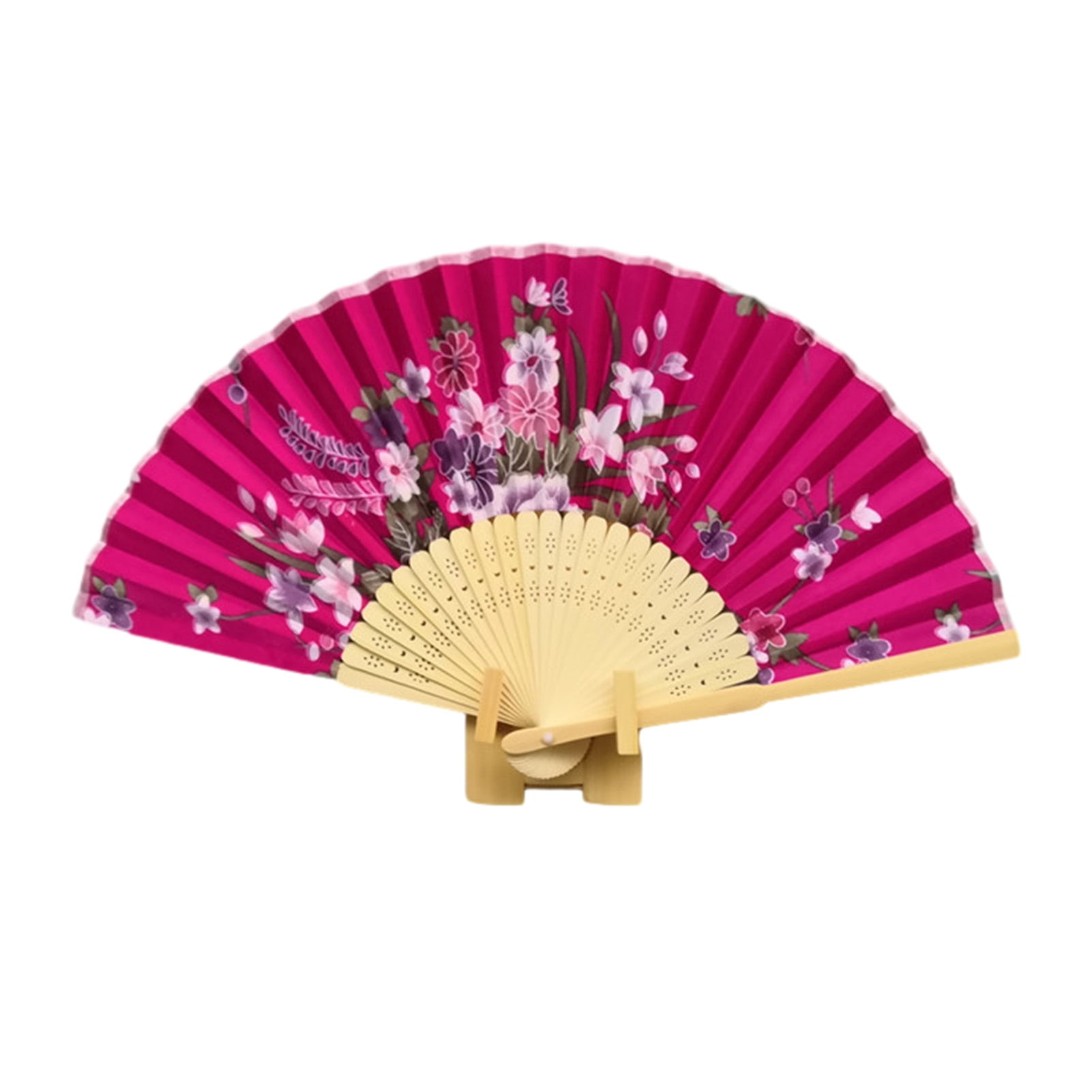 Fusipu Elegant Folding Fan Wooden Folding Fan Elegant Summer Handheld