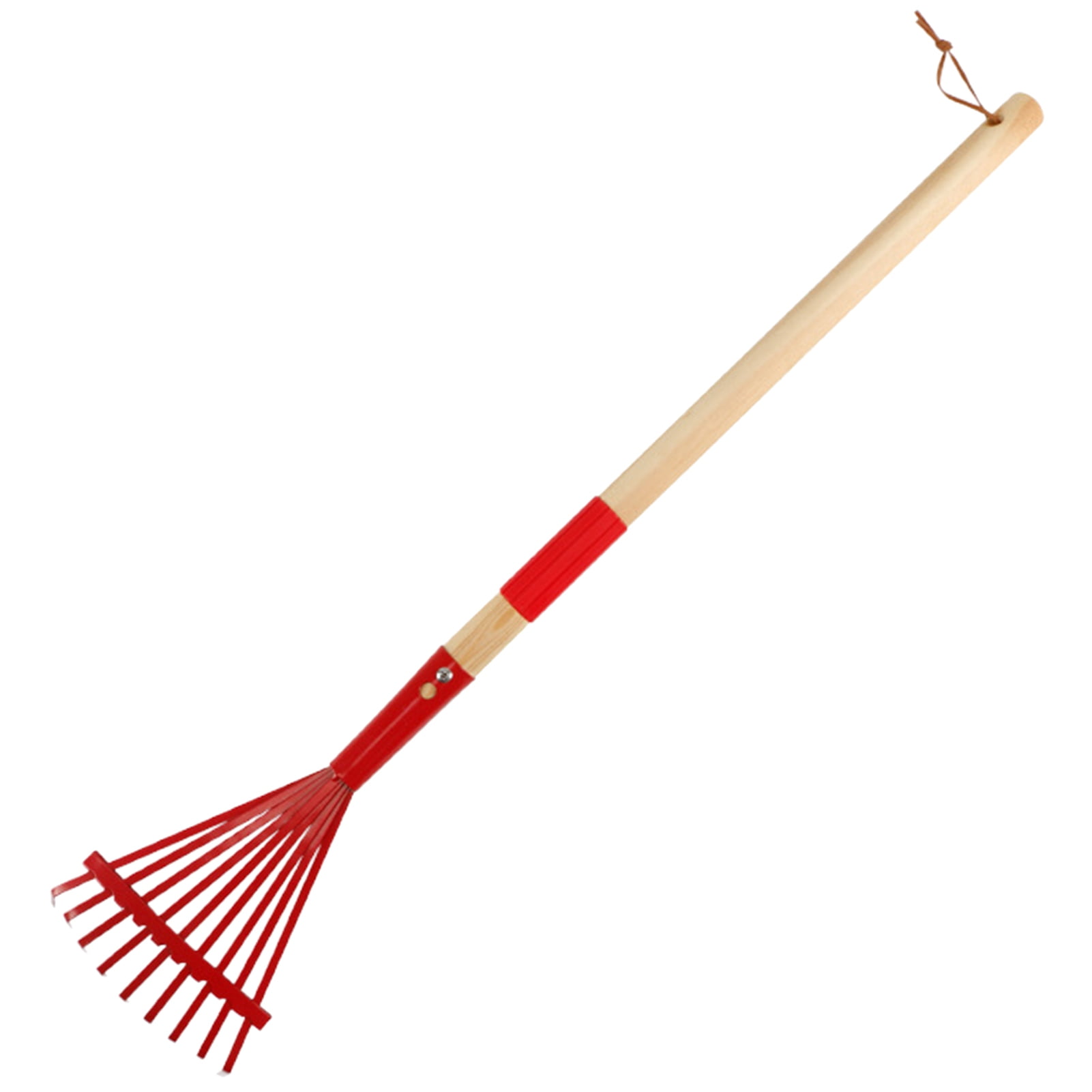Fusipu Kids Rake with Hardwood Handle Child Size Garden Lawn Rake for