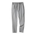 thumbnail image 1 of Fusipu Men Pants Solid Color Elastic Waist Loose Stretchy Straight Drawstring Male Relaxed Fit Lace-up Trousers Streetwear, 1 of 8
