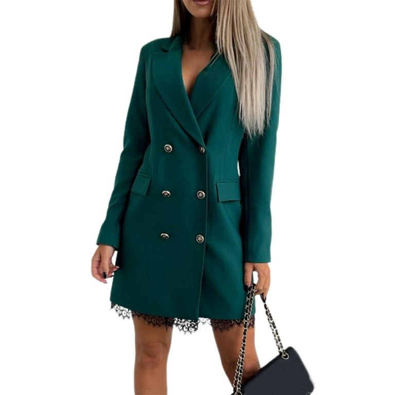 Patchwork Charming Lapel Coats Patchwork Charming Lapel Coats