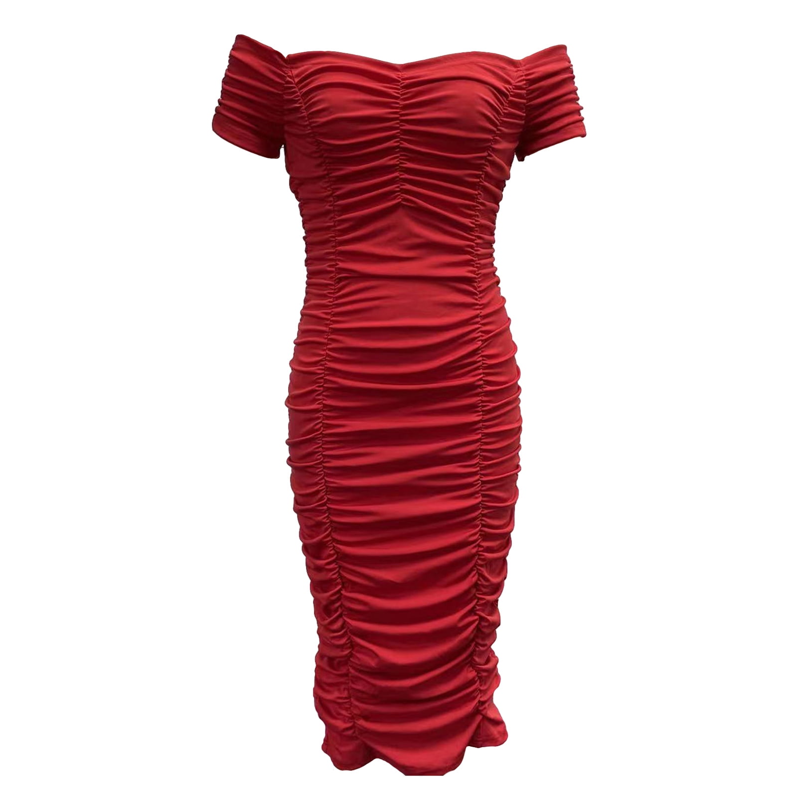 Sexy Off-The-Shoulder Wrapped Chest Tight Bodycon Dress Sexy Off-The-Shoulder Wrapped Chest Tight Bodycon Dress