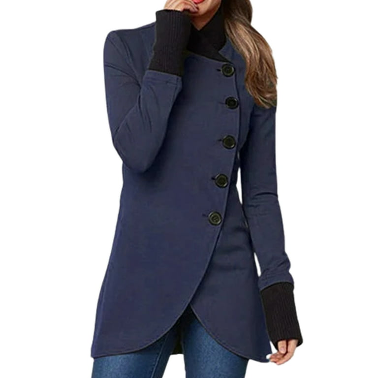 New Single-Breasted Plush Irregular Solid Color Coat New Single-Breasted Plush Irregular Solid Color Coat