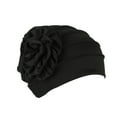 thumbnail image 1 of Fusipu Turban Hat Stretchy Breathable Solid Color Women Side Flower Beanie Cap Headwear Hair Accessories, 1 of 8