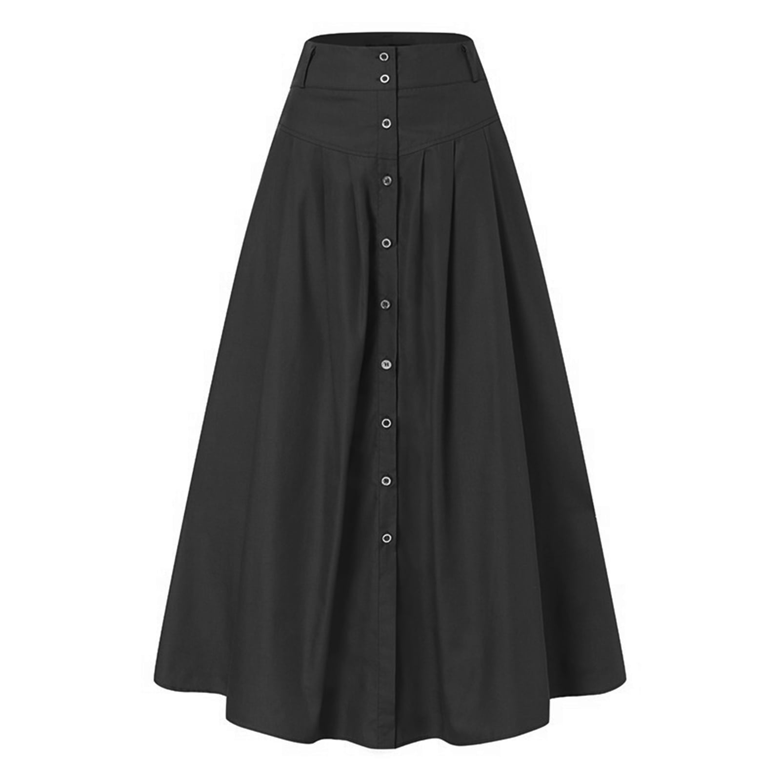 pois button line skirt / black / sサイズ pois button line skirt / black / sサイズ Button Down A-line