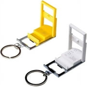 Fuso Multifunction Keychain With Smartphone Stand - Pack of 2 (Yellow, White)