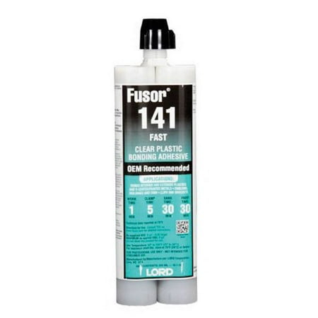 Fusor 141 141 2-Part Fast Bonding Adhesive, 10.1 oz Cartridge, Clear, Paste