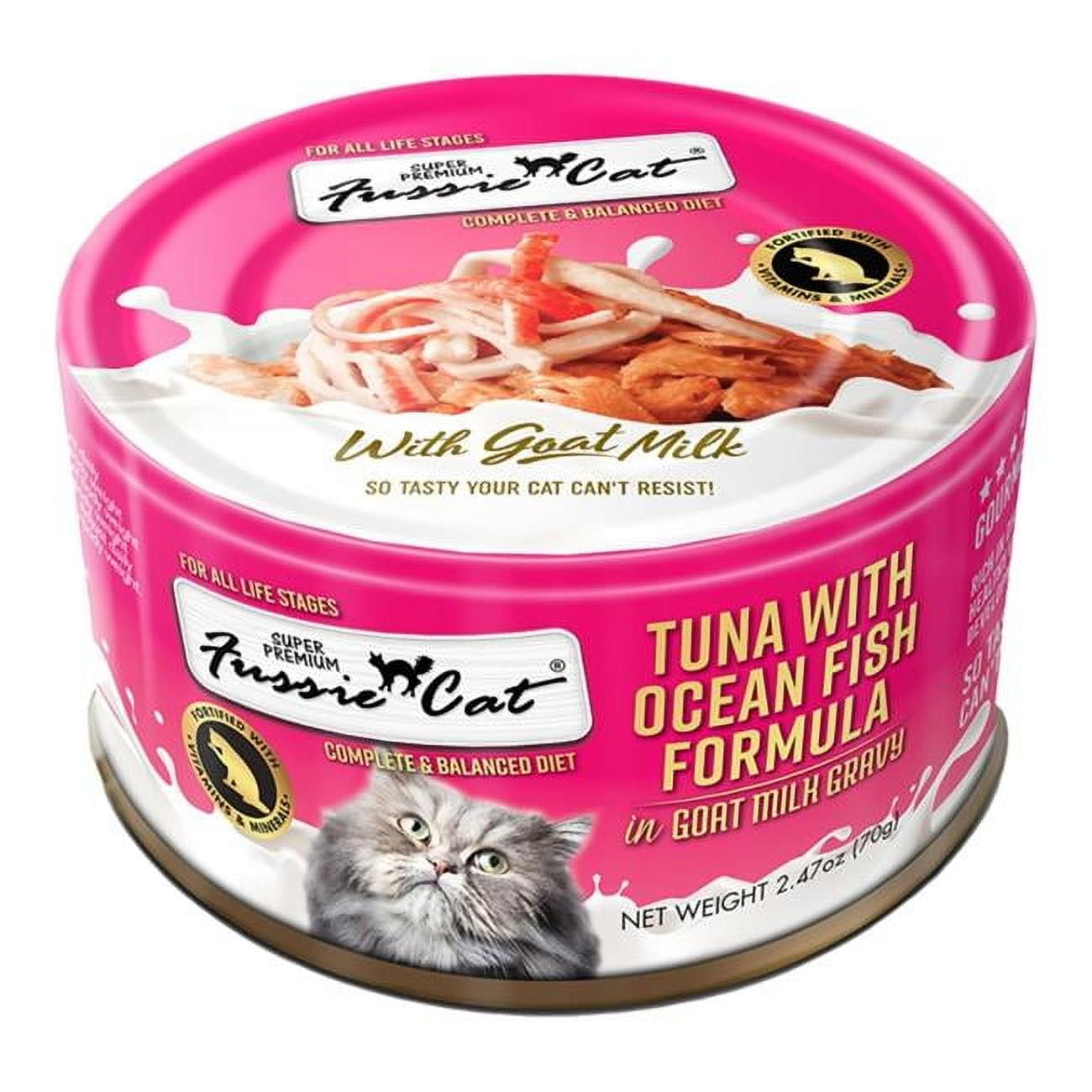 Fussie Cat  2.47 oz Premium Tuna with Oceanfish in Goat Milk Gravy