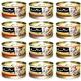 thumbnail image 1 of Fussie Cat Premium Grain Free Canned Cat Food 3 Flavor Variety Bundle: 4 Tuna with Chicken, 4 Tuna with Salmon and 4 Tuna with Ocean Fish, 2.82 Oz Each 12 Cans Total, 1 of 6