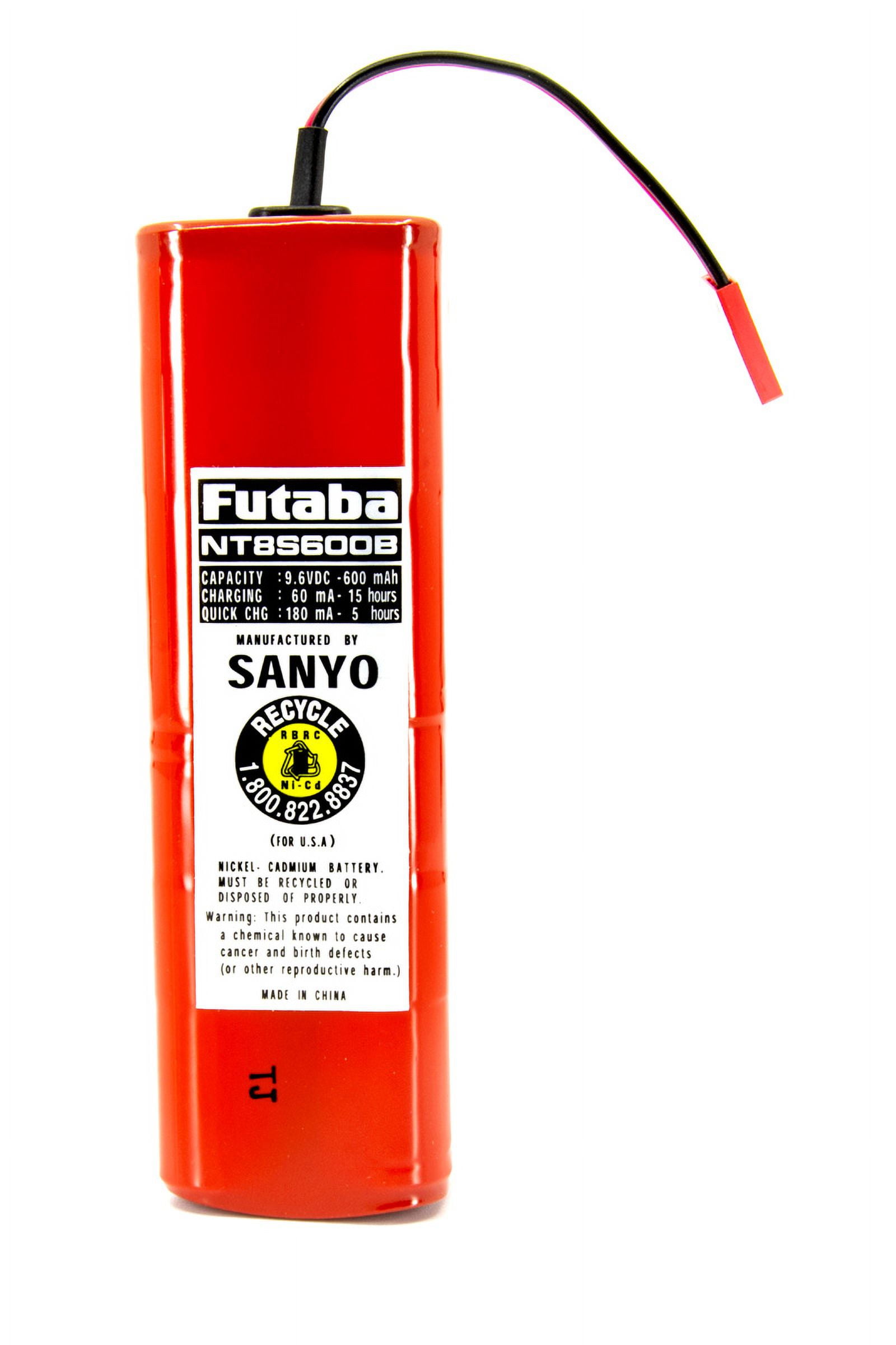 Futaba 9.6V 600Mah Nicd Transmitter Battery, Square Pack