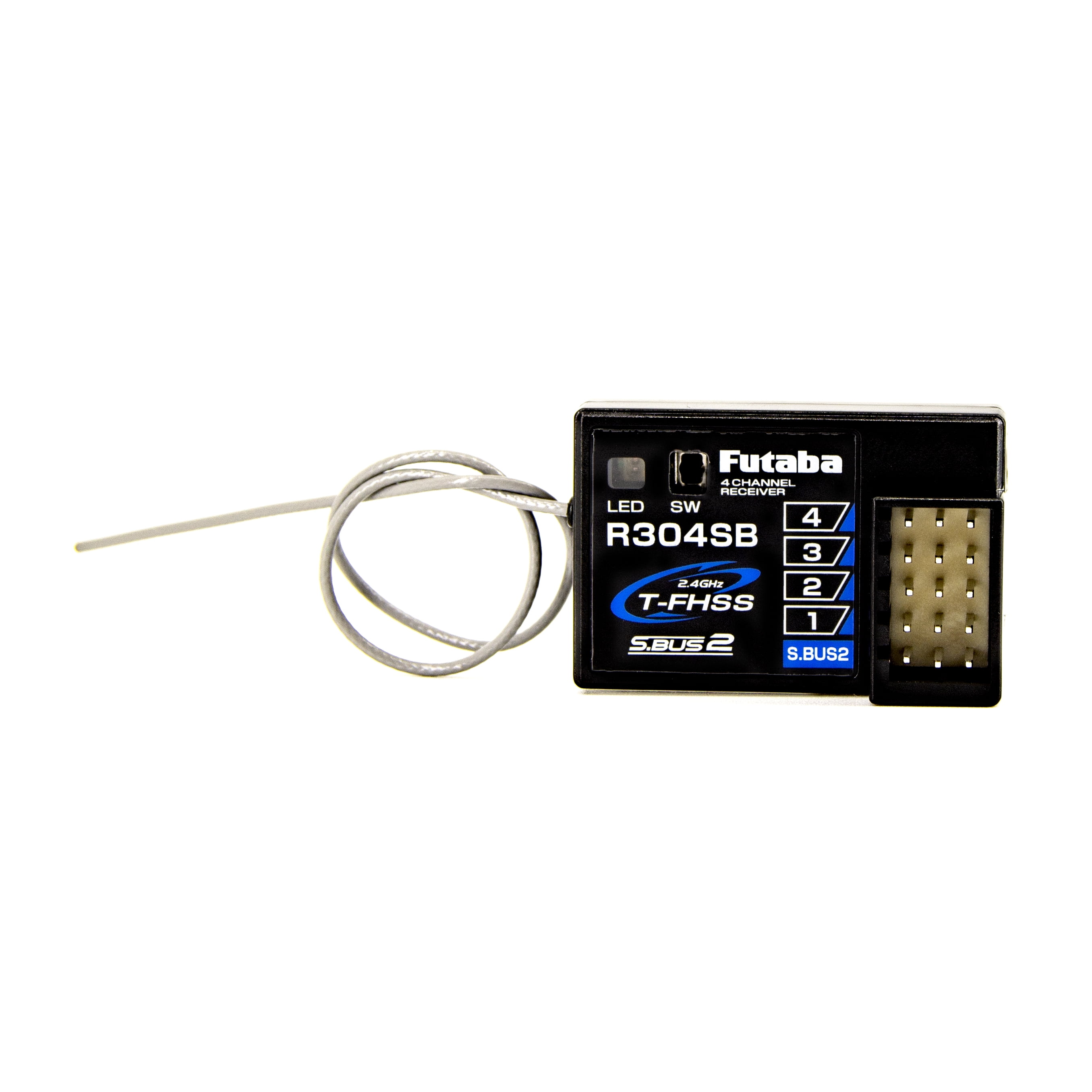 Image showcasing Futaba FUT01102179-3 R304SB 2.4GHz T-FHSS 4-Channel Telemetry Enabled ...