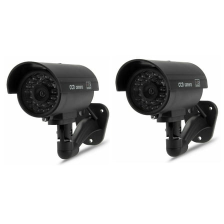 Futata Motion Detection Outdoor Analog Security Camera, Black (2 Pack)