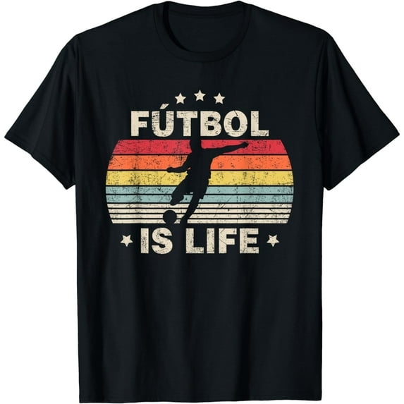 Futbol Is Life Soccer Funny Football Lover Vintage T-Shirt