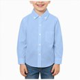 thumbnail image 1 of Futezty Boys Button Down Shirt Toddler Long Sleeve Lapel Collar Dress Shirt Formal School Uniform Blouses with Pocket 2T-14T, 1 of 5