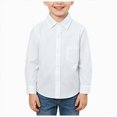 thumbnail image 1 of Futezty Boys Button Down Shirt Toddler Long Sleeve Lapel Collar Dress Shirt Formal School Uniform Blouses with Pocket 2T-14T, 1 of 5