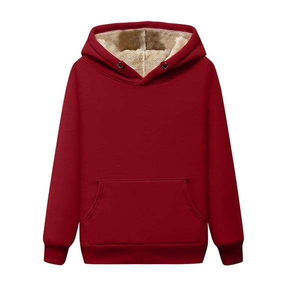 Futezty Boys Girls Winter Kid Fleece Pullover Hooded Sweatshirt,,Size 12