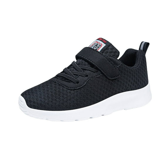 Futezty Boys Sneakers Fashion All Season Flat Thick Bottom Lightweight Running Shoes Mesh Breathable Comfortable Flat Bottom Soft Lace Casual Sports Shoes