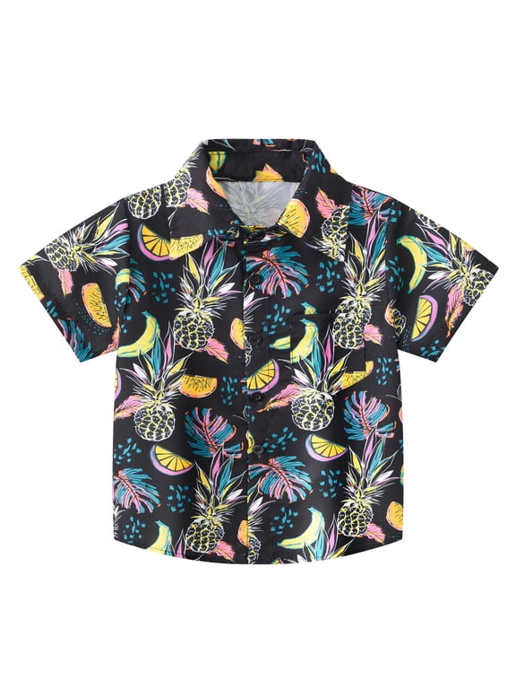 Boys Summer Clothes Toddler Hawaii Beach T-Shirt Graphic Tees Tops