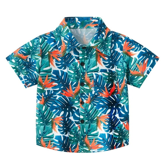 Futezty Boys Summer Clothes Toddler Hawaii Beach T-Shirt Graphic Tees Tops