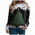 thumbnail image 1 of Futezty Christmas Sweatshirt for Women 2024 Funny Plus Size Print Sweatshirts Crewneck Long Sleeve Xmas Holiday Tops, 1 of 6