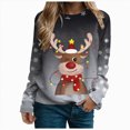 thumbnail image 1 of Futezty Christmas Sweatshirts for Women Funny Long Sleeve Xmas Tree Snowman Reindeer Lightweight Tunic Pullover Tops, 1 of 6