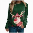 thumbnail image 1 of Futezty Christmas Sweatshirts for Women Funny Long Sleeve Xmas Tree Snowman Reindeer Lightweight Tunic Pullover Tops, 1 of 6