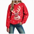 thumbnail image 1 of Futezty Christmas Sweatshirts for Women Novelty Funny Santa Xmas Tree Graphic Pullover Tops Loose Casual Fleece Shirts, 1 of 6
