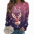 thumbnail image 1 of Futezty Christmas Sweatshirts for Women Novelty Funny Santa Xmas Tree Graphic Pullover Tops Loose Casual Fleece Shirts, 1 of 7