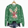thumbnail image 1 of Futezty Christmas Sweatshirts for Women Novelty Funny Santa Xmas Tree Graphic Pullover Tops Loose Casual Fleece Shirts, 1 of 4