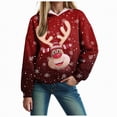 thumbnail image 1 of Futezty Christmas Sweatshirts for Women Novelty Funny Santa Xmas Tree Graphic Pullover Tops Loose Casual Fleece Shirts, 1 of 4