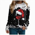 thumbnail image 1 of Futezty Christmas Sweatshirts for Women Xmas Holiday Long Sleeve Tops Funny Crewneck Santa Graphic Pullover, 1 of 6