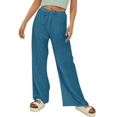 Futezty Comfort Cargo Capri Pants for Women,Dark Blue,S