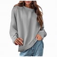 thumbnail image 1 of Futezty Crewneck Sweatshirts Women Trendy Casual Long Sleeve Tops Cute Teen Girls Crew Neck Sweatshirt Sweaters 2024, 1 of 5